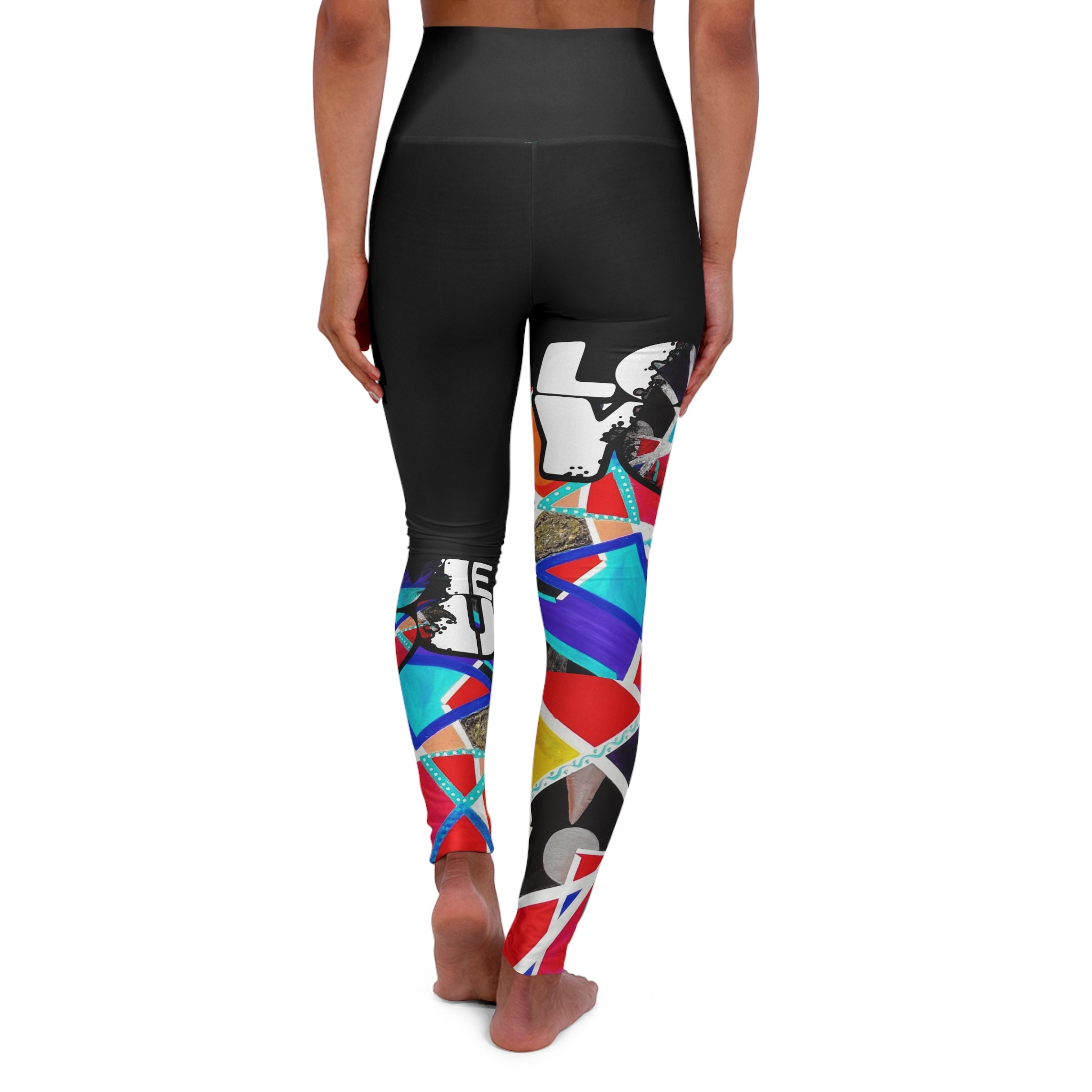 Geometric High Waisted Yoga Leggings