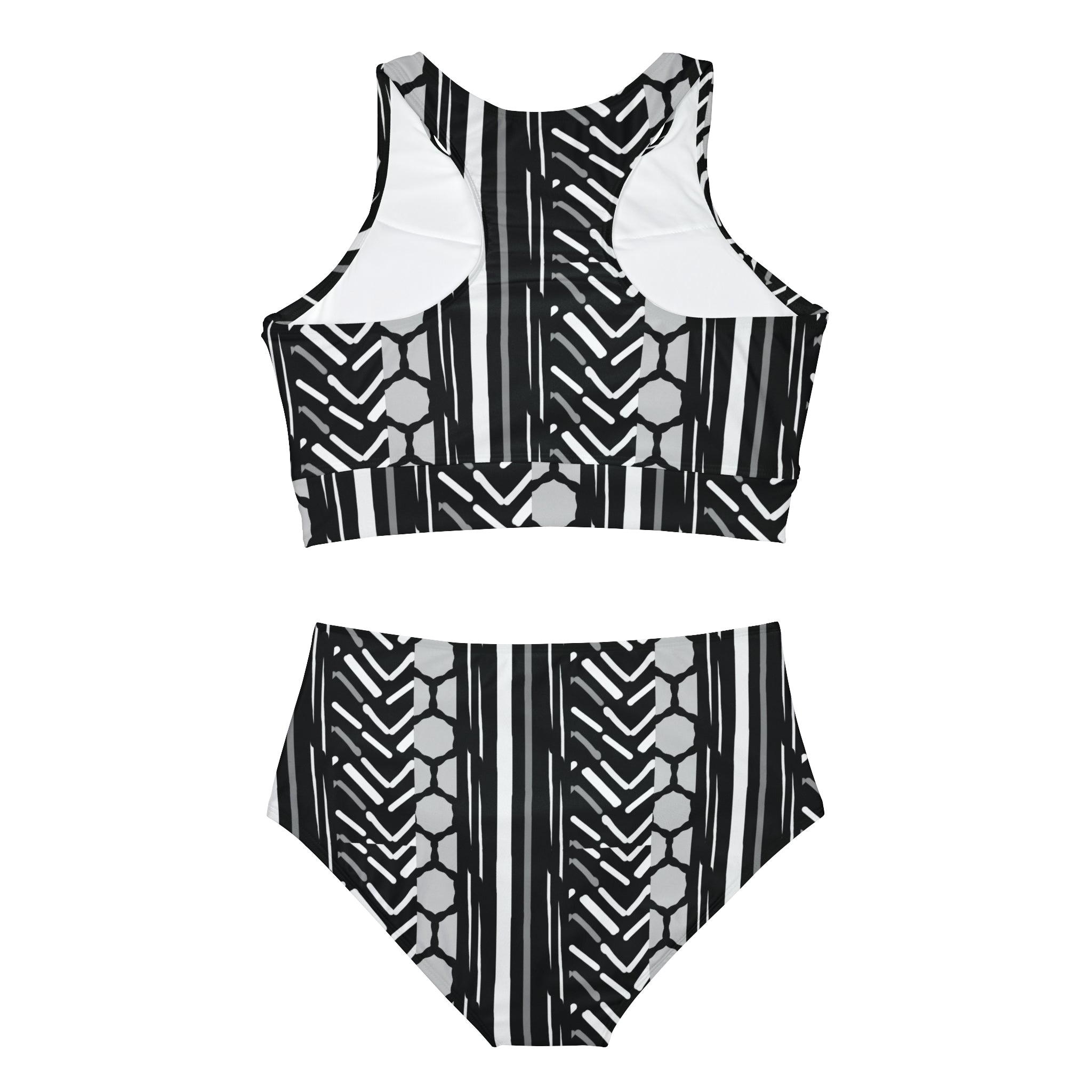 Mixed Pattern Sporty Bikini Set