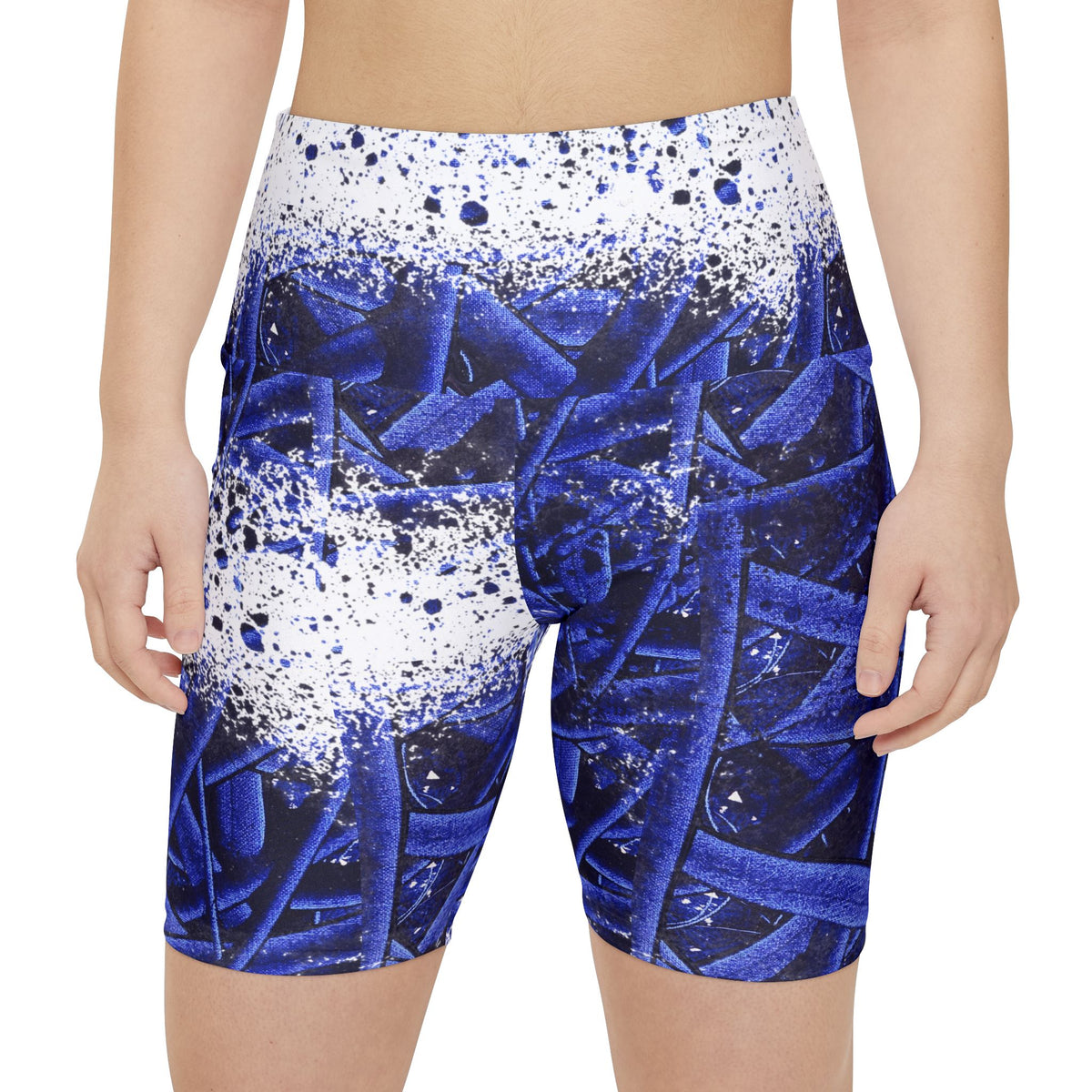 Electric Blue Workout Shorts, Activewear, Exercise Apparel, Fitness Gear, Yoga Shorts, Sporty Bottoms