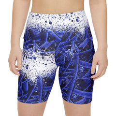 Electric Blue Workout Shorts, Activewear, Exercise Apparel, Fitness Gear, Yoga Shorts, Sporty Bottoms