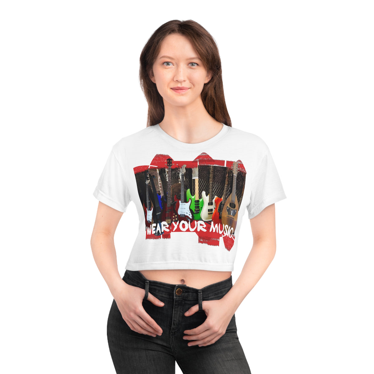 Wear Your Music Crop Tee, Wearable Art, Fashion