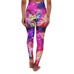 Color Graffiti High-Waisted Yoga Leggings, Fashion, Wearable Art