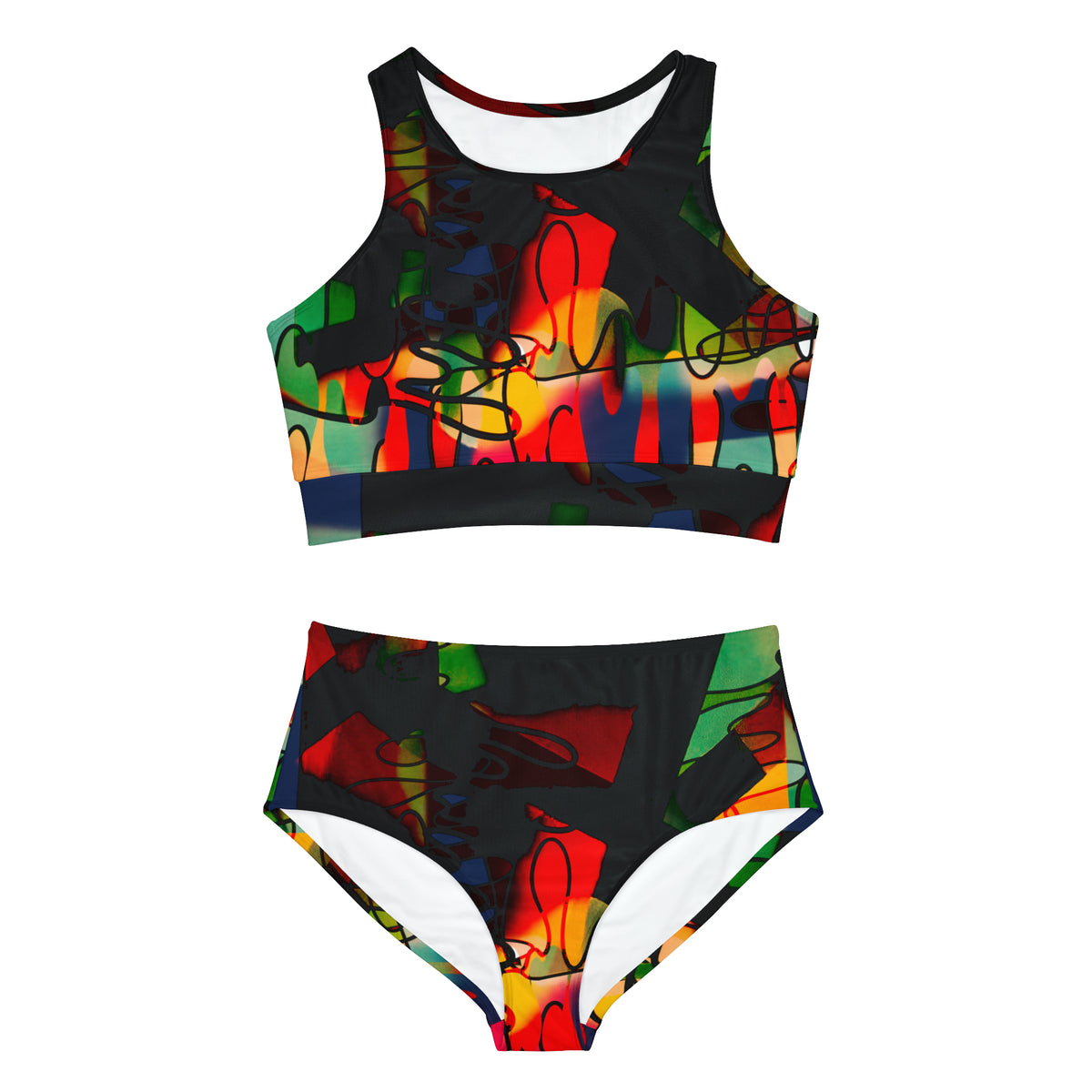 Graffiti Sporty Bikini Set