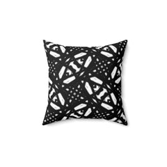 Spun Polyester Square Pillow, Black