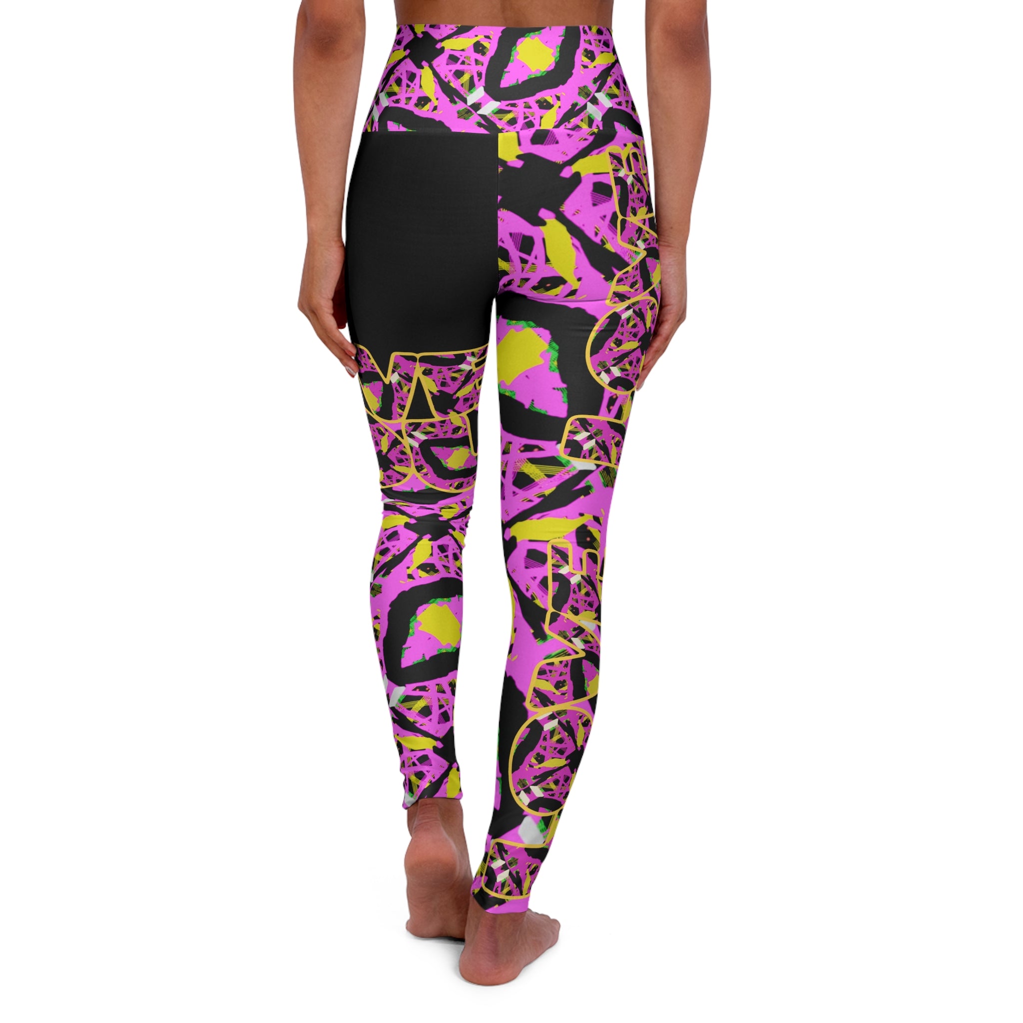 High Waisted Yoga Leggings, Fashion, Wearable Art