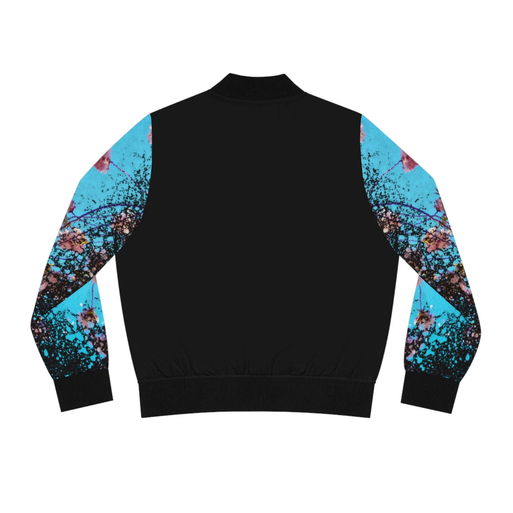 Women's Bomber Jacket (AOP), Floral Sleeve