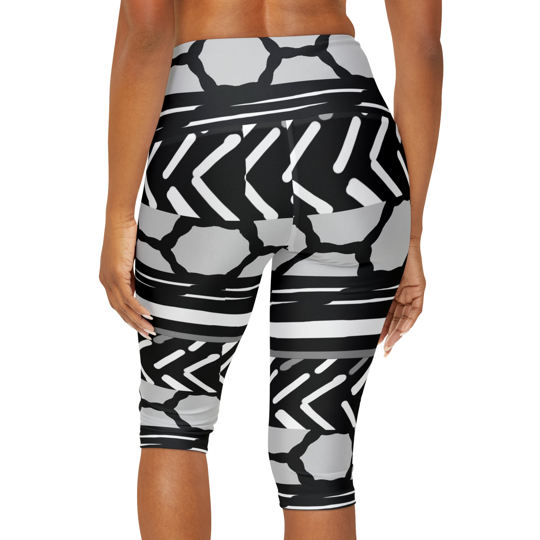 Mixed Pattern Yoga Capri Leggings (AOP)