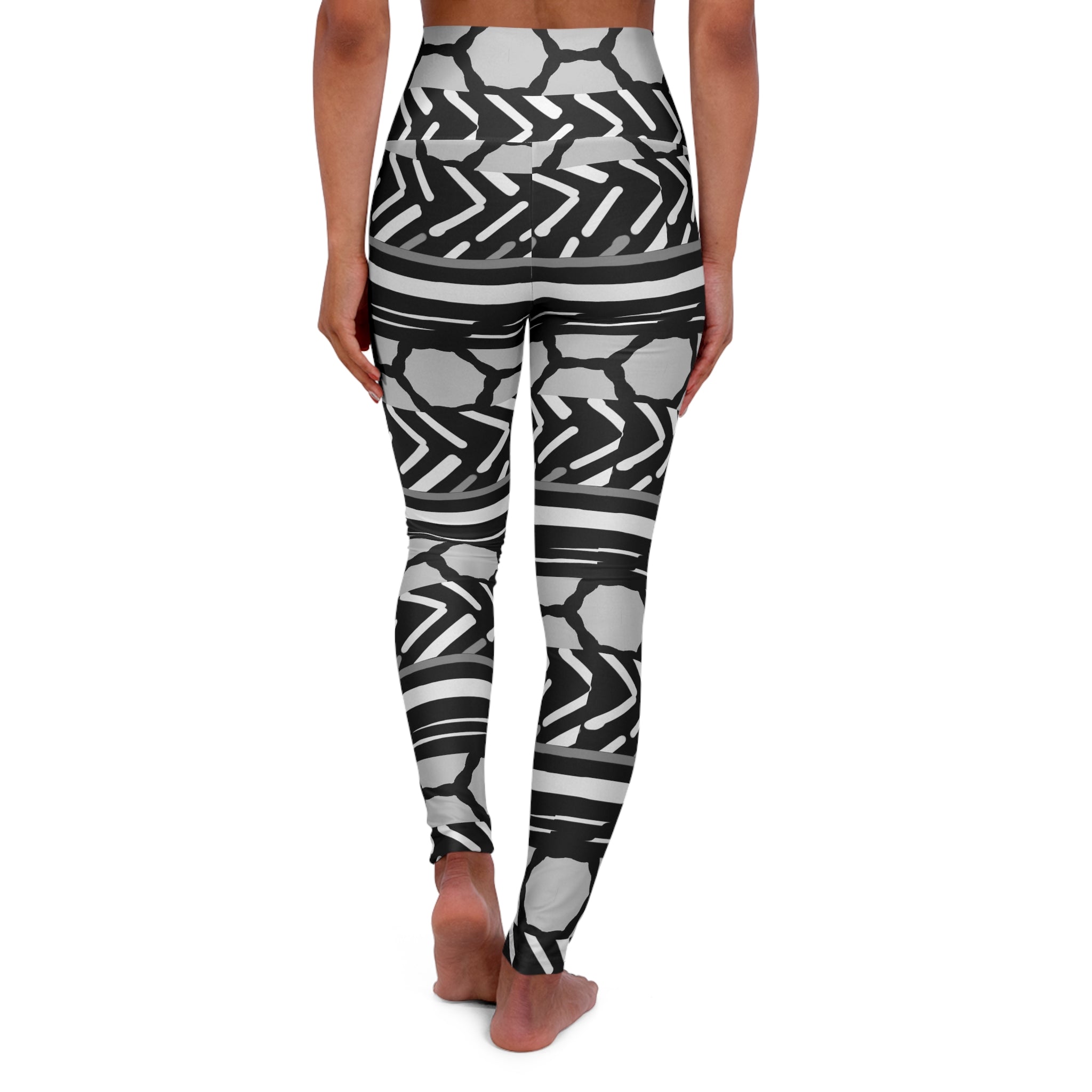 Mixed Pattern High Waisted Yoga Leggings