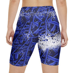 Electric Blue Workout Shorts, Activewear, Exercise Apparel, Fitness Gear, Yoga Shorts, Sporty Bottoms
