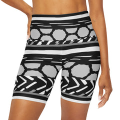 Mixed Pattern High Waisted Yoga Shorts (AOP)