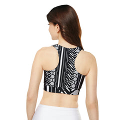 Mixed Pattern Padded Sports Bra