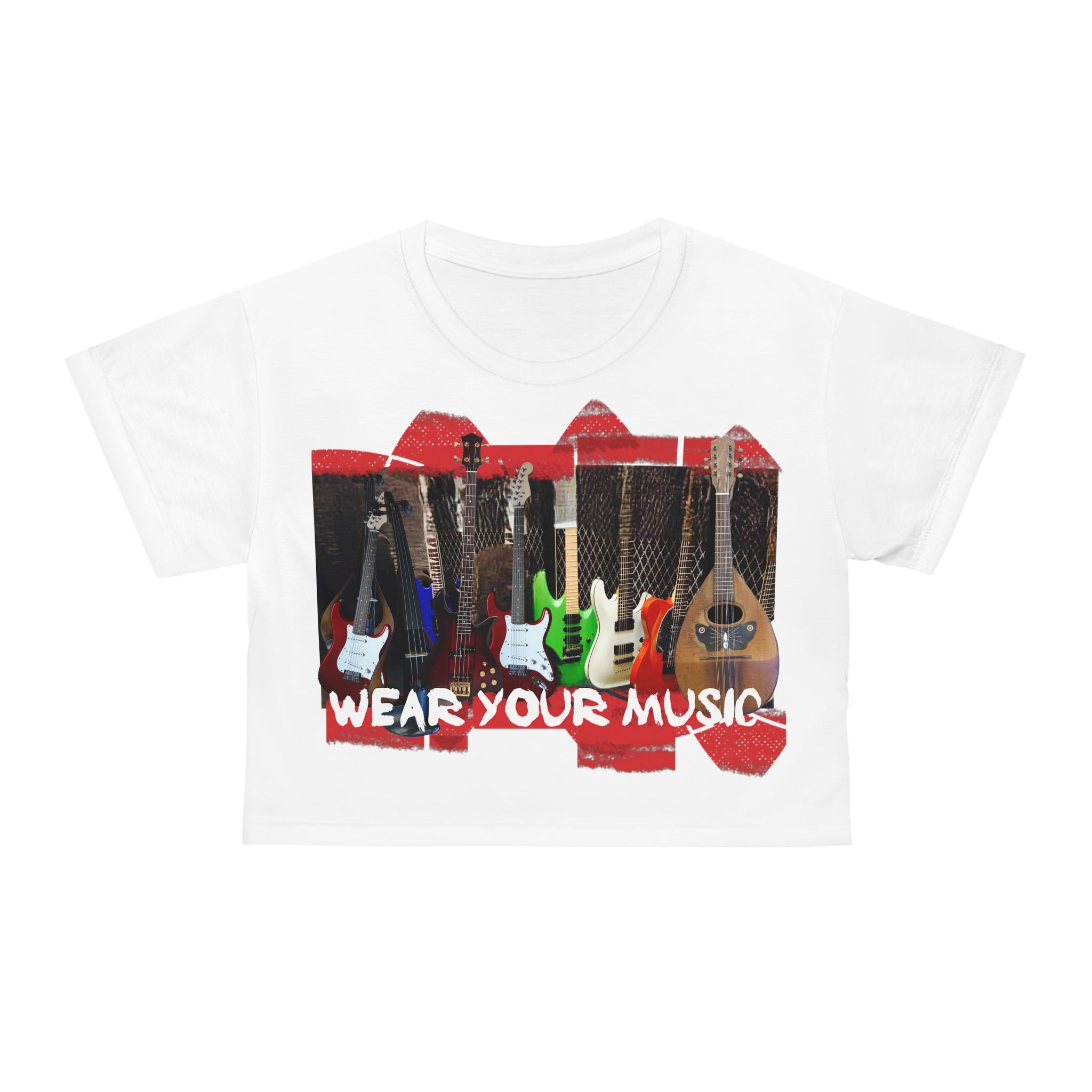 Wear Your Music Crop Tee, Wearable Art, Fashion