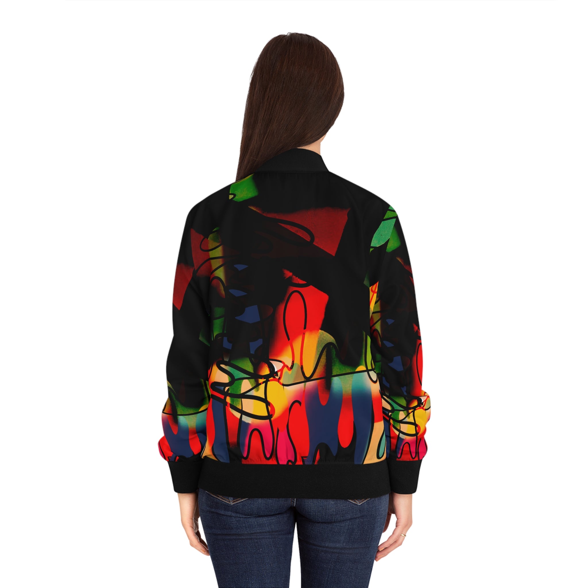 Graffiti Women's Bomber Jacket (AOP)