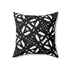 Spun Polyester Square Pillow, Black