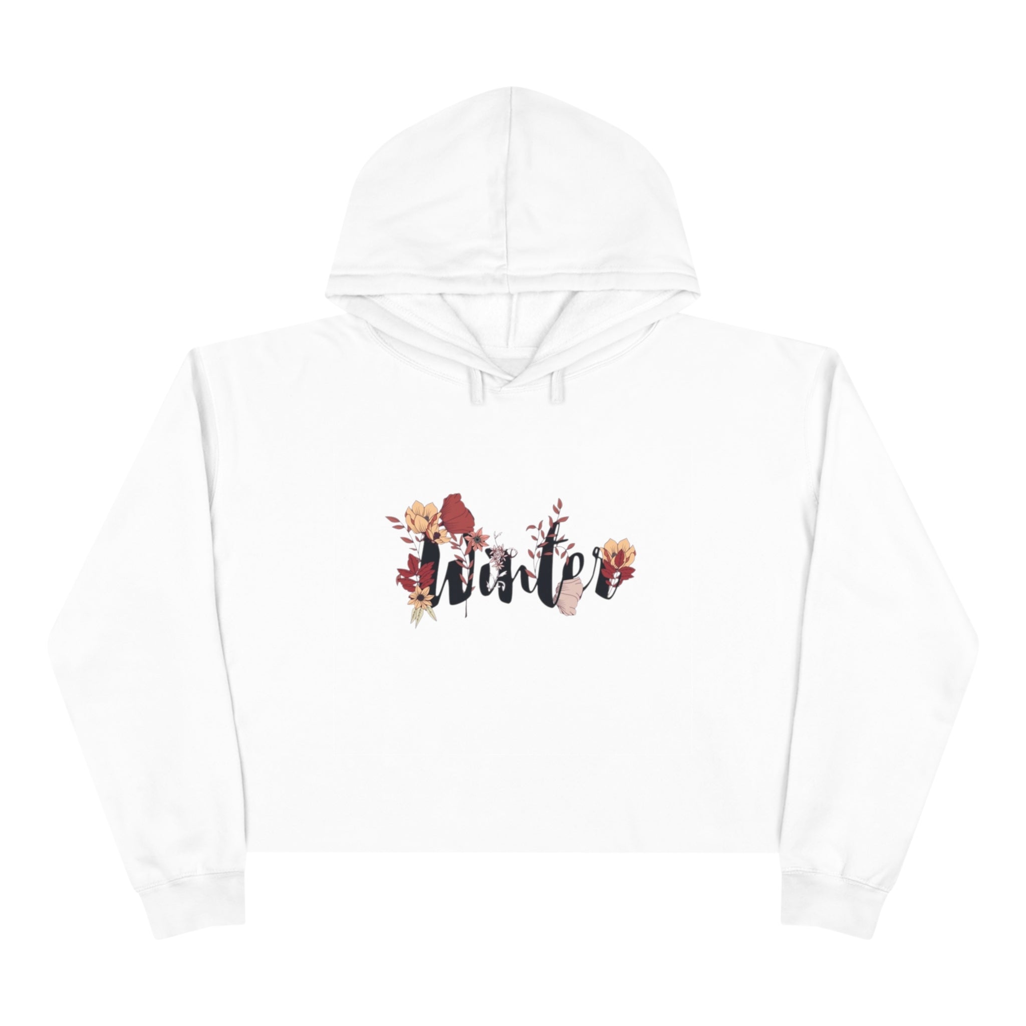 Winter Graphic Crop Hoodie