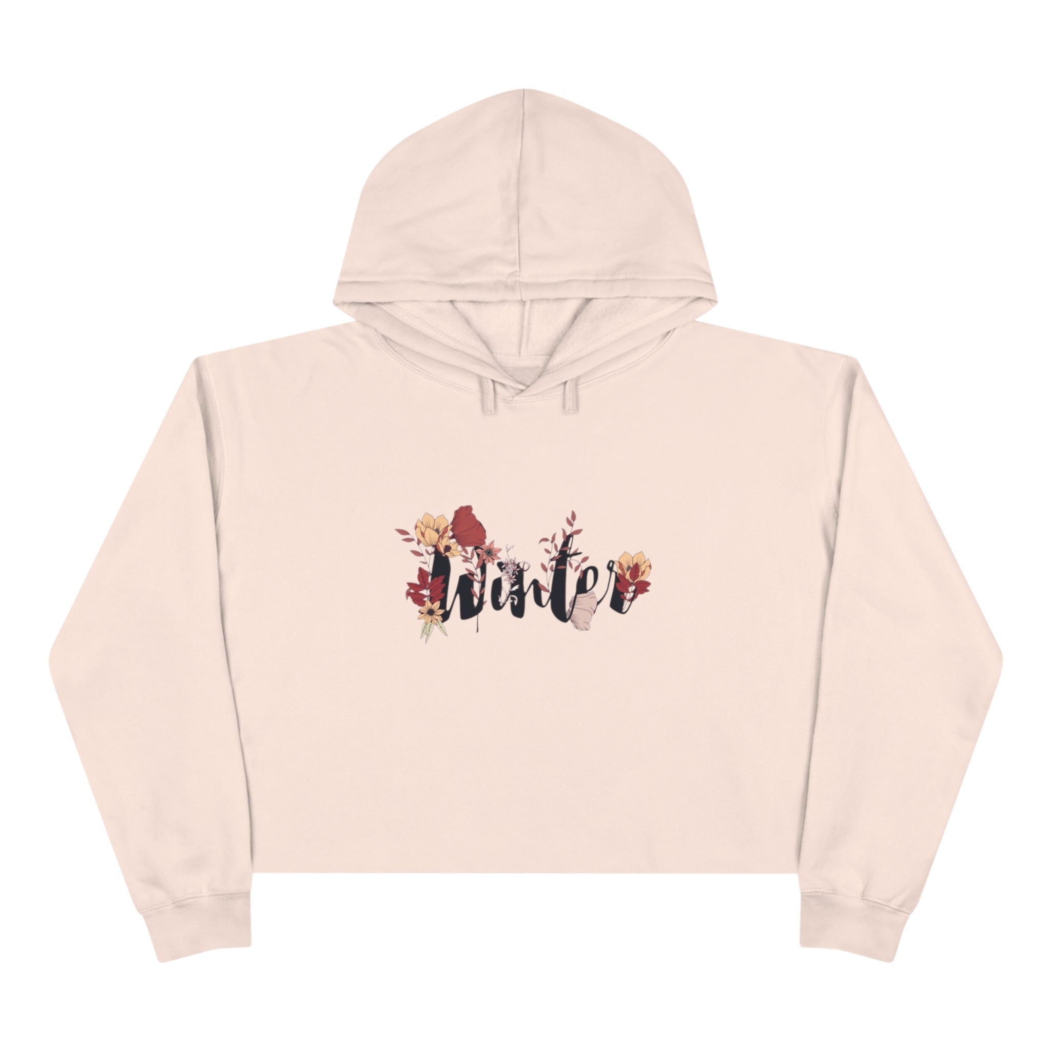 Winter Graphic Crop Hoodie