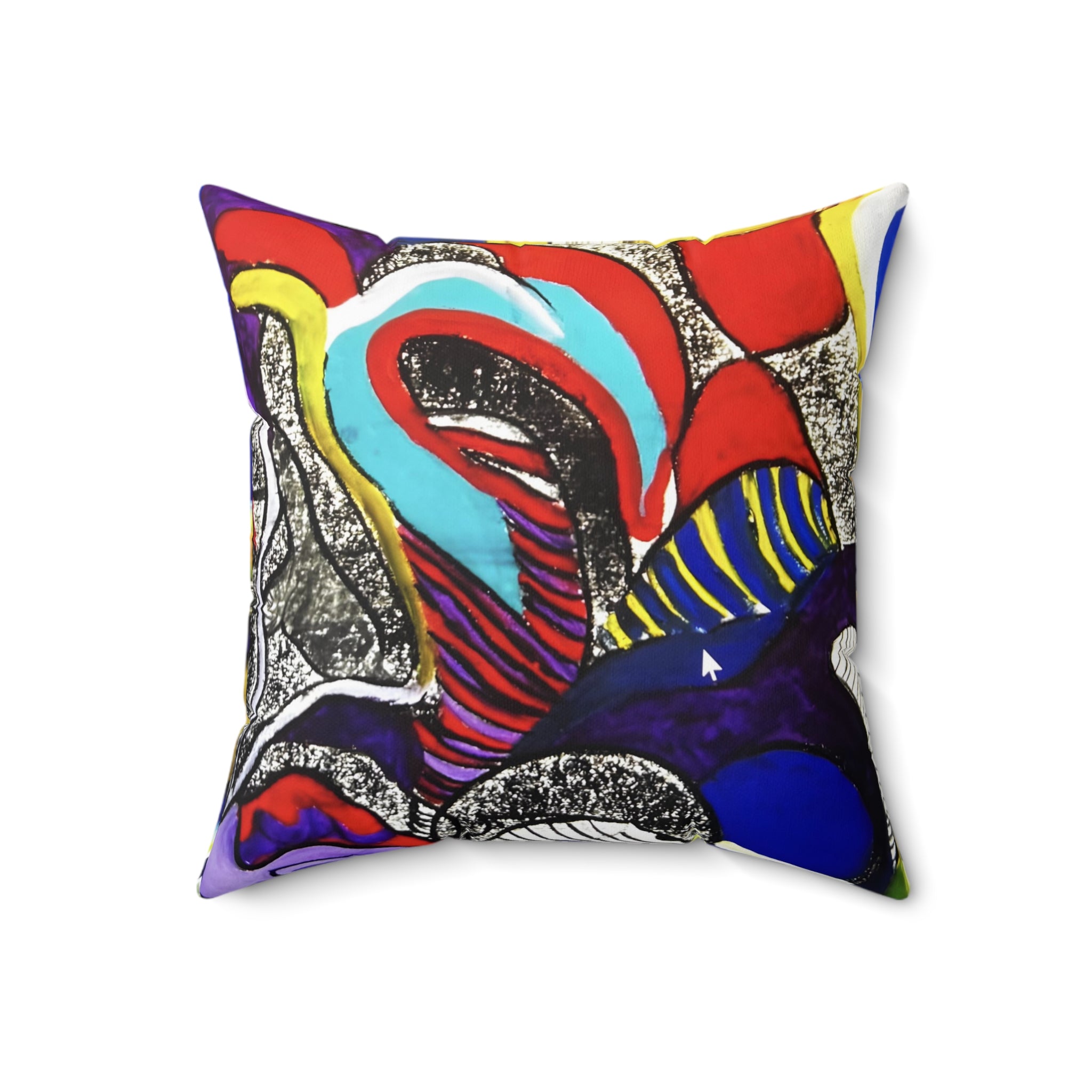 Spun Polyester Square Pillow, Original Art