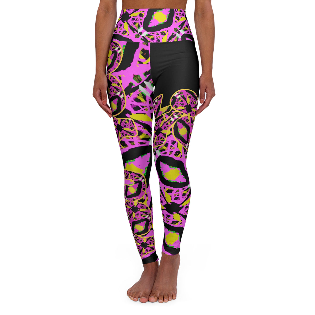 High Waisted Yoga Leggings, Fashion, Wearable Art