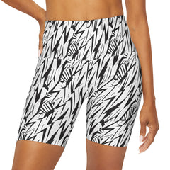 High Waisted Yoga Shorts (AOP)