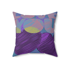 Love You Spun Polyester Square Pillow, Purple