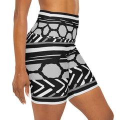 Mixed Pattern High Waisted Yoga Shorts (AOP)