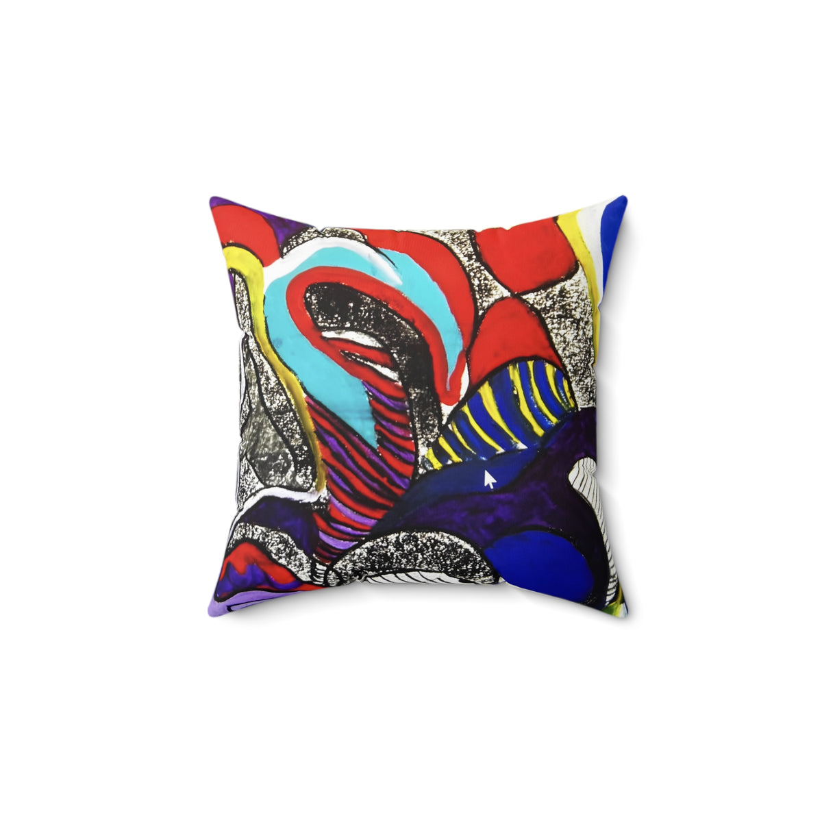 Spun Polyester Square Pillow, Original Art