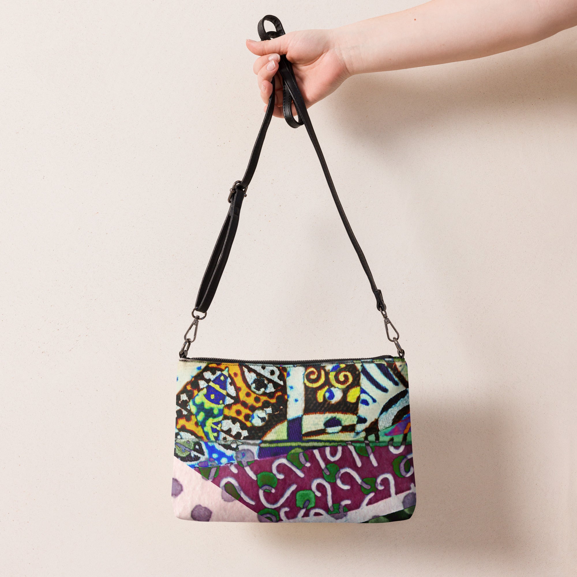 Stylish Mix Print Crossbody Bag