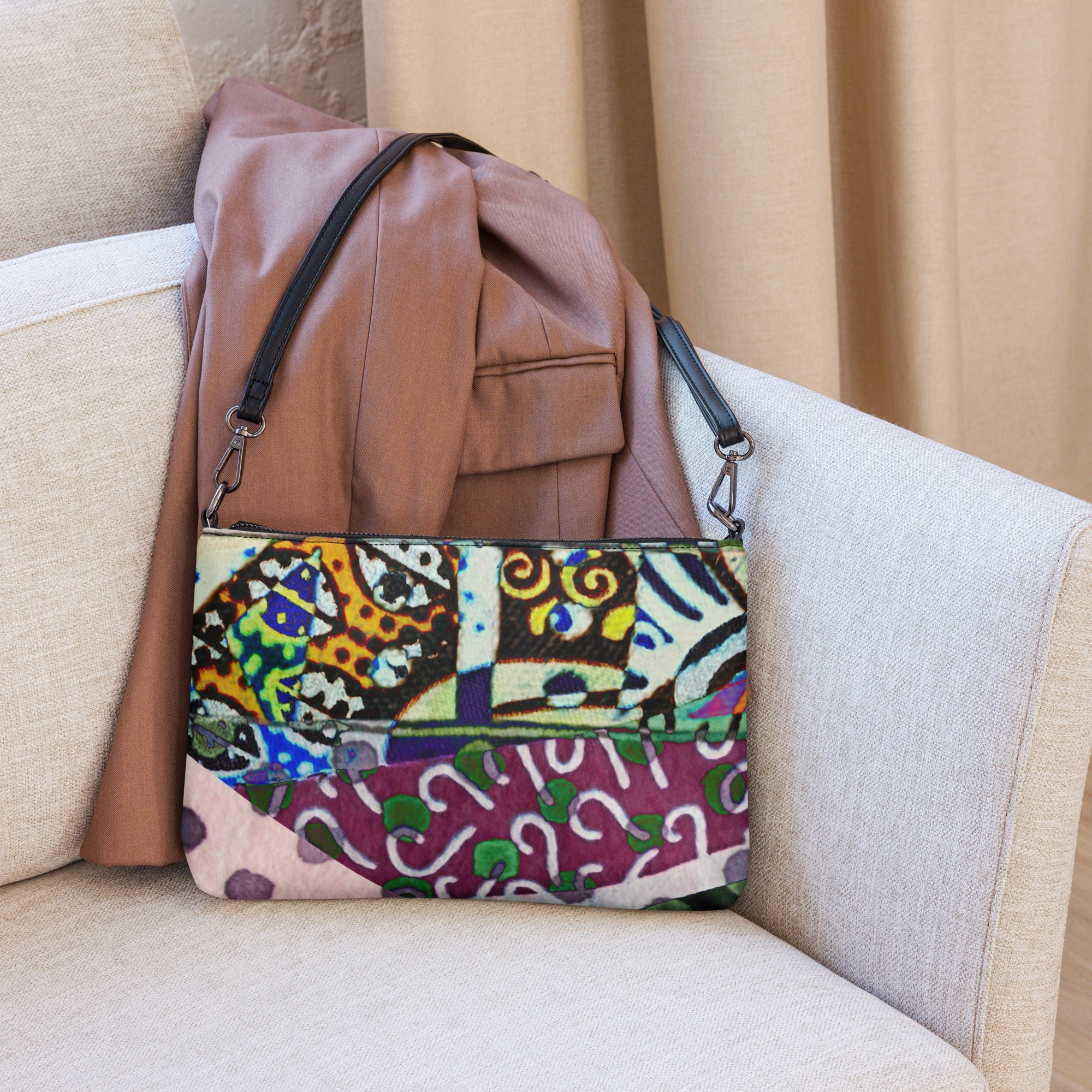 Stylish Mix Print Crossbody Bag