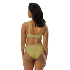 Mustard green high-waisted bikini