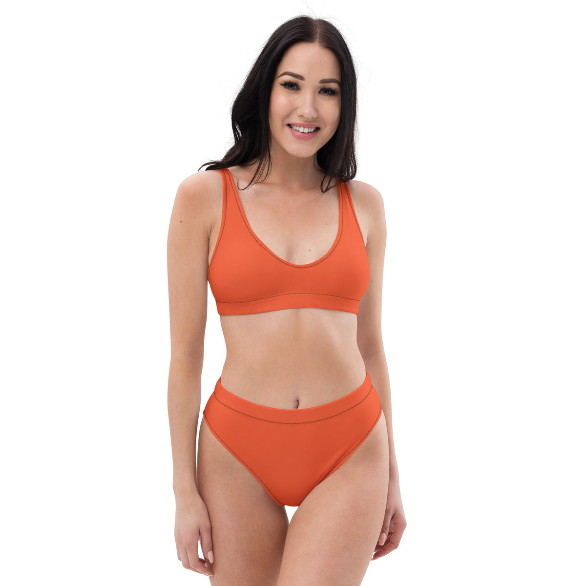 Back2Basics Outrageous Orange High-Waisted Bikini Set