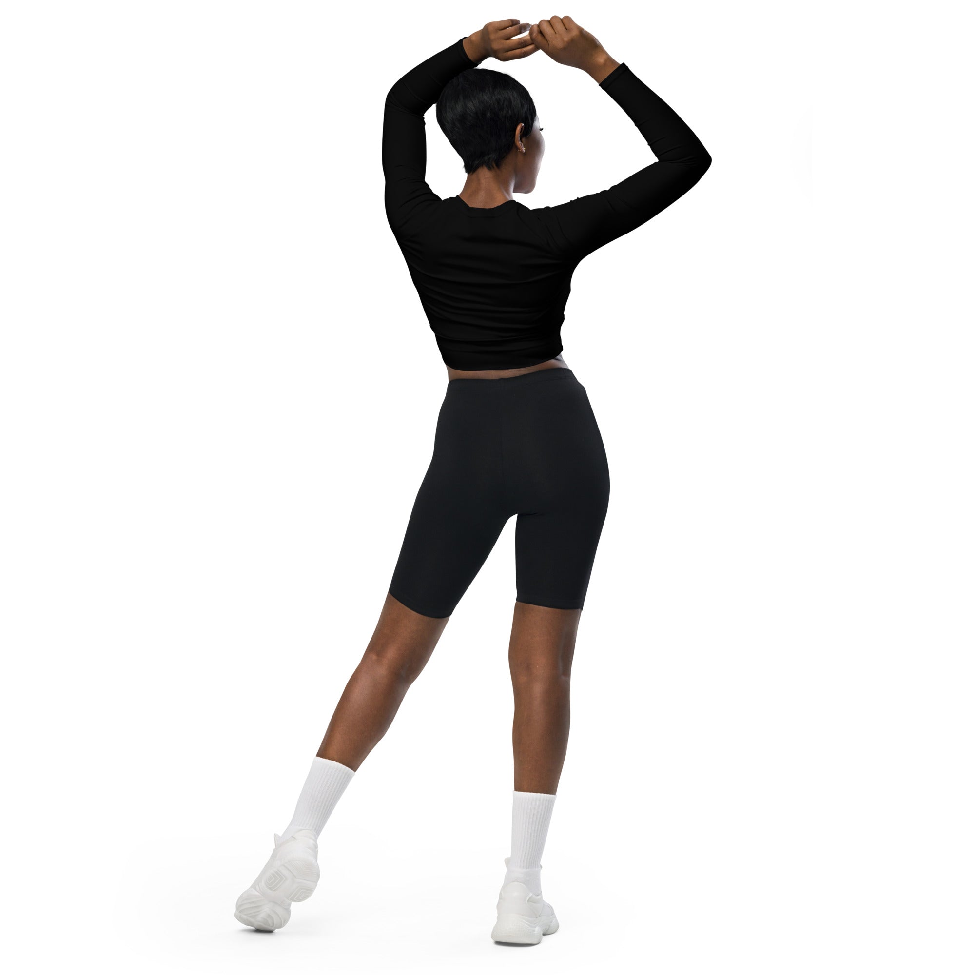 Back2Basics Long-Sleeve Crop Top, Black