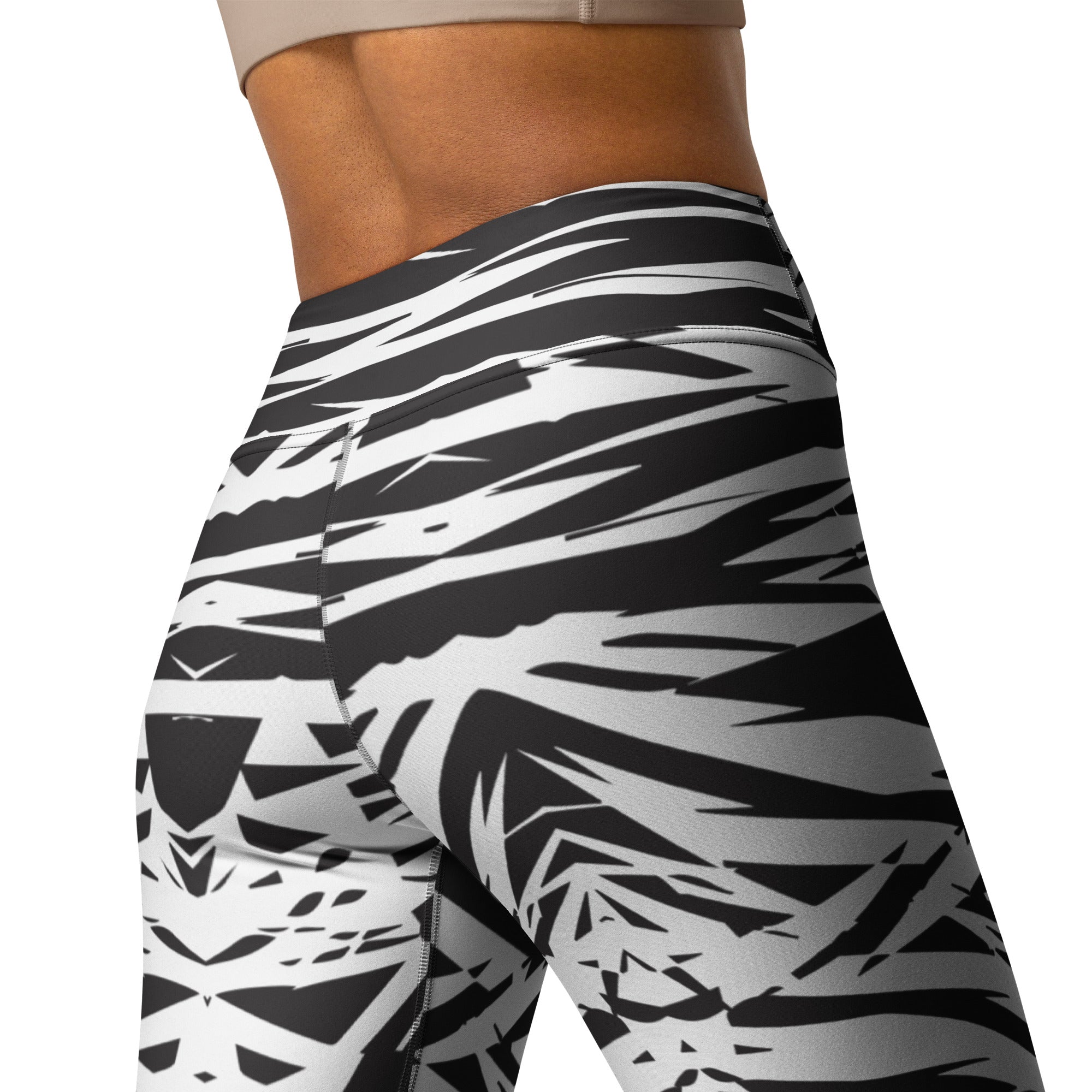 Zebra Stripes Yoga Leggings, Super Soft and Stretchy