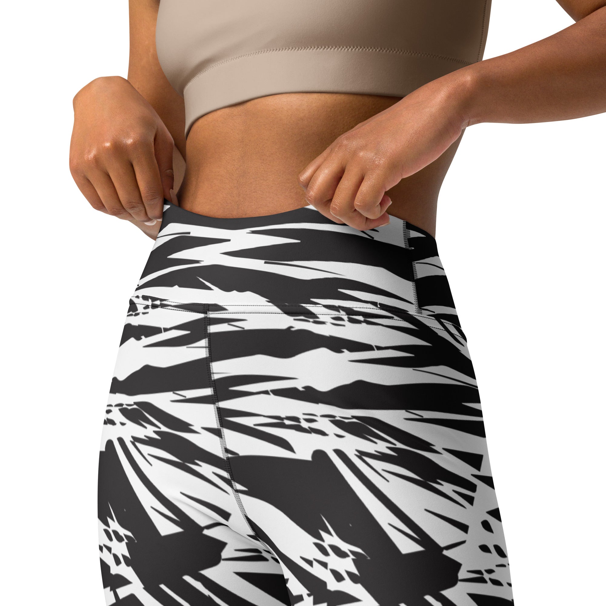 Zebra Stripes Yoga Leggings, Super Soft and Stretchy